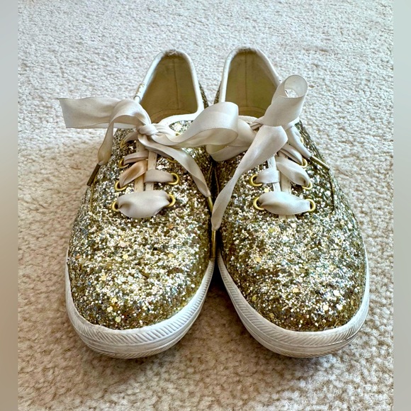 Kate Spade x Keds Gold Glitter Sneakers Size 6 - Picture 9 of 10